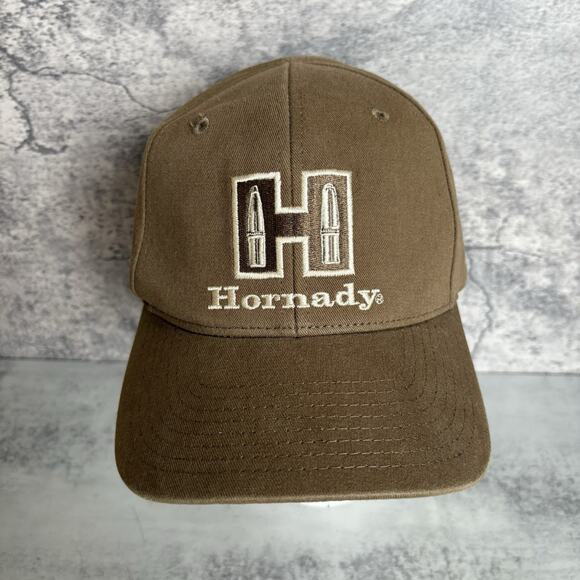 Hornady Ammunition Hat Lot Of 2 Brown Green Adjustable Baseball Caps X2 - Picture 8 of 13